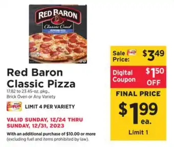 ShopRite Classic pizza offer