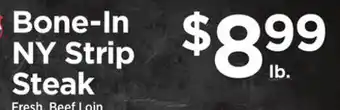 ShopRite Bone-in ny strip steak offer