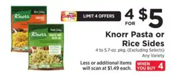 ShopRite Pasta or rice sides offer