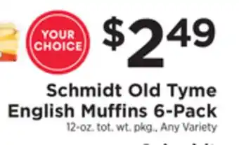 ShopRite Old tyme english muffins 6-pack offer