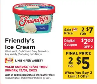 ShopRite Ice cream offer