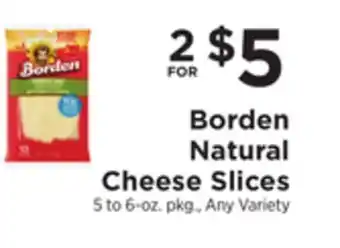 ShopRite Natural cheese slices offer