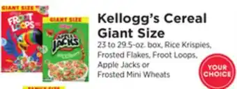 ShopRite Cereal giant size offer