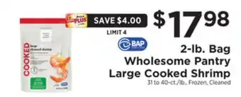 ShopRite 2-lb. bag large cooked shrimp offer