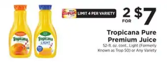ShopRite Pure premium juice offer
