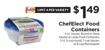 ShopRite Food containers offer