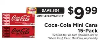 ShopRite Mini cans 15-pack offer