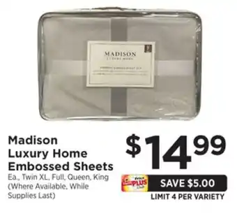 ShopRite Embossed sheets offer