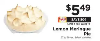 ShopRite Lemon meringue pie offer