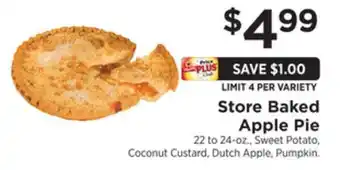 ShopRite Store baked apple pie offer