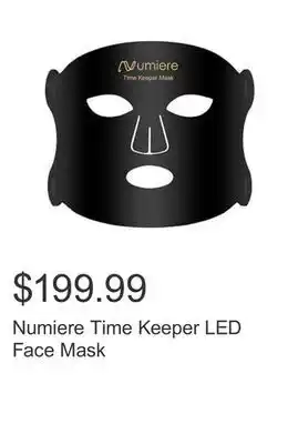 Costco Numiere time keeper led face mask offer