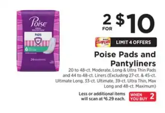 ShopRite Pads and pantyliners offer