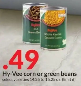 Hy-Vee Hy-Vee corn or green beans offer