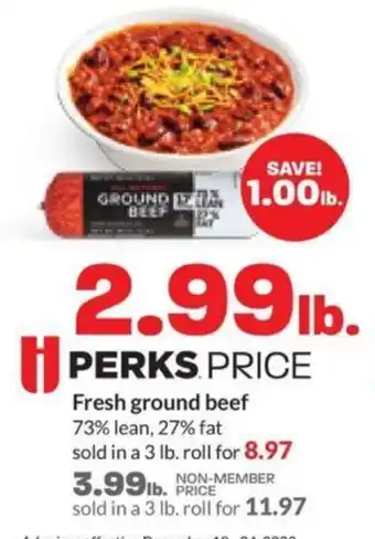 Hy-Vee Fresh ground beef offer