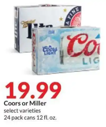 Hy-Vee Coors or Miller offer