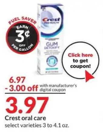 Hy-Vee Crest oral care offer
