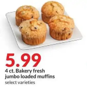 Hy-Vee 4 ct. Bakery fresh jumbo loaded muffins offer