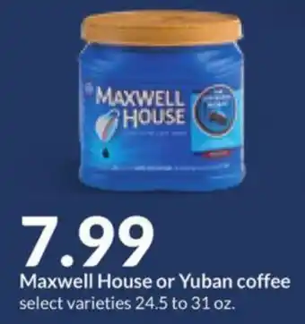 Hy-Vee Maxwell House or Yuban coffee offer