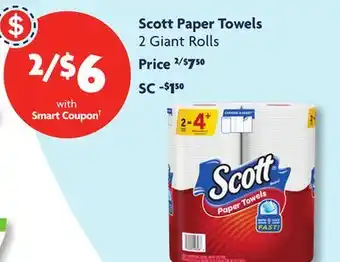 Family Dollar Scott paper towels offer