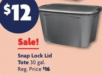 Family Dollar Snap lock lid tote offer