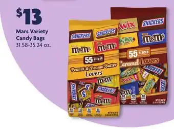 Family Dollar Mars variety candy bags offer