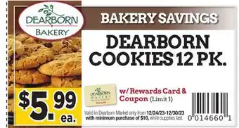 Dearborn Market Dearborn cookies offer