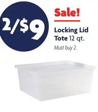 Family Dollar Locking lid tote offer