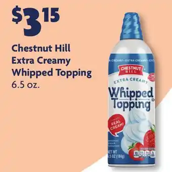 Family Dollar Chestnut hill extra creamy whipped topping offer