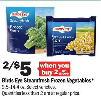 Meijer Birds eye steamfresh frozen vegetables offer