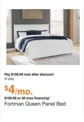 Ashley Furniture Fortman queen panel bed offer