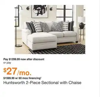 Ashley Furniture Huntsworth 2-piece sectional with chaise offer