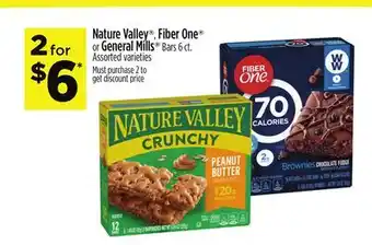 Dollar General Nature valley , fiber one or general mills bars offer