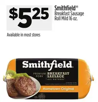 Dollar General Smithfield breakfast sausage roll mild offer