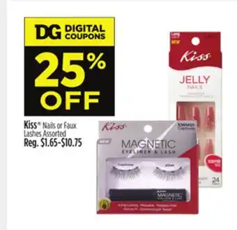 Dollar General Kiss nails or faux lashes offer