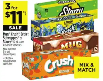 Dollar General Mug , crush , brisk , schweppes or starry offer