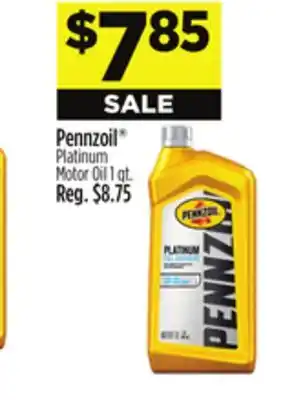 Dollar General Pennzoil platinum motor oil offer