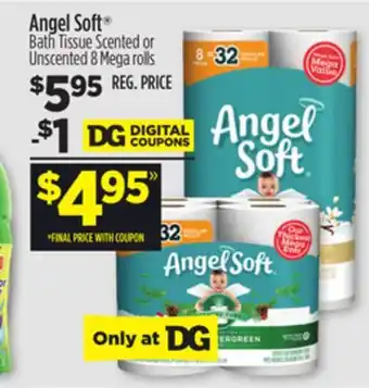 Dollar General Angel soft bath tissue scented or unscented offer