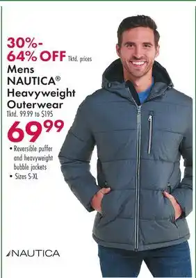 Boscov's Mens nautica heavyweight outerwear offer
