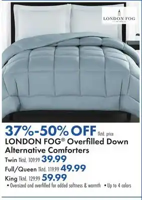 Boscov's London fog overfilled down alternative comforters offer