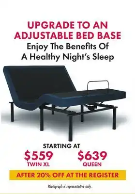 Boscov's Adjustable bed base offer