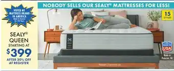 Boscov's Sealy queen offer