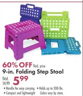 Boscov's 9-in. folding step stool offer