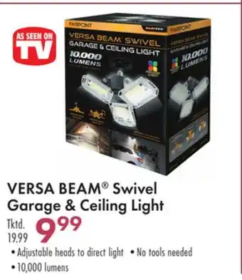 Boscov's Versa beam swivel garage & ceiling light offer