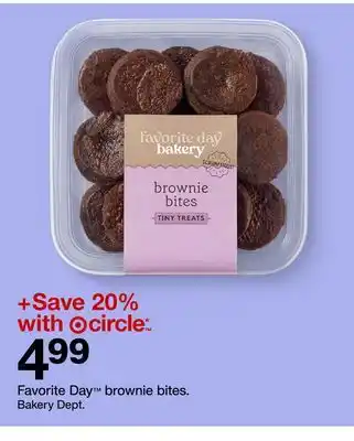 Target Favorite day brownie bites offer