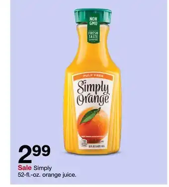 Target Simply orange juice offer