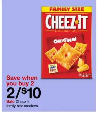 Target Cheez-it family-size crackers offer