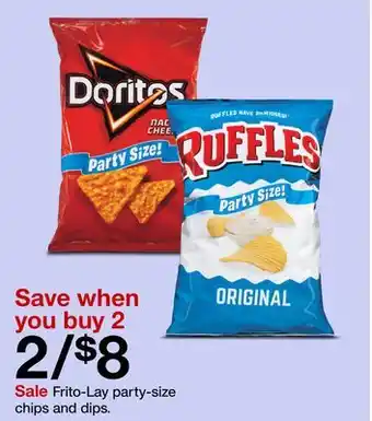 Target Frito-lay party-size chips and dips offer