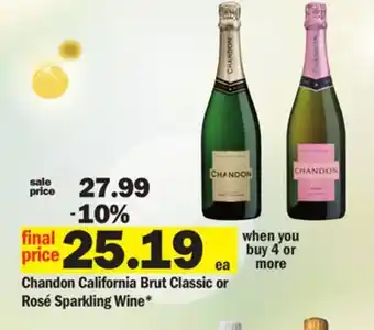 Meijer Chandon california brut classic or rosé sparkling wine offer