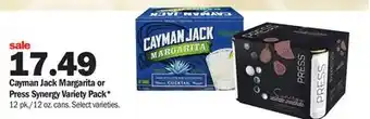 Meijer Cayman jack margarita or press synergy variety pack offer