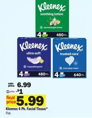 Meijer Kleenex 4 pk. facial tissue offer